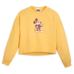 Disney Store Mickey Mouse Genuine Mousewear Ladies' Yellow Sweatshirt