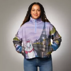 Disney Store Ann Shen Marie Zip Neck Ladies' Fleece Sweatshirt, The Aristocats 8 Disney Store Ann Shen Marie Zip Neck Ladies' Fleece Sweatshirt, The Aristocats -Disney 2325049220085M 2