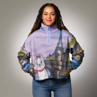 Disney Store Ann Shen Marie Zip Neck Ladies' Fleece Sweatshirt, The Aristocats 5 Disney Store Ann Shen Marie Zip Neck Ladies' Fleece Sweatshirt, The Aristocats - Image 3