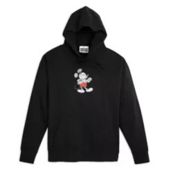 Disney Store Mickey Mouse Genuine Mousewear Black Hooded Sweatshirt For Adults