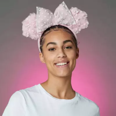 Disney Parks Minnie Mouse Hearts And Flowers Ears Headband For Adults 4 Disney Parks Minnie Mouse Hearts And Flowers Ears Headband For Adults - Image 2