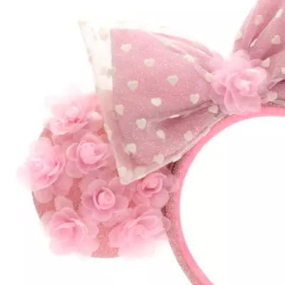 Disney Parks Minnie Mouse Hearts And Flowers Ears Headband For Adults 6 Disney Parks Minnie Mouse Hearts And Flowers Ears Headband For Adults - Image 4