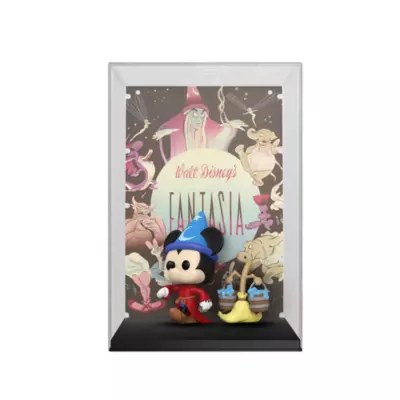 Funko Sorcerer's Apprentice Mickey With Broom Disney100 Pop! Vinyl Figure With Movie Poster, Fantasia 4 Funko Sorcerer's Apprentice Mickey With Broom Disney100 Pop! Vinyl Figure With Movie Poster, Fantasia - Image 2