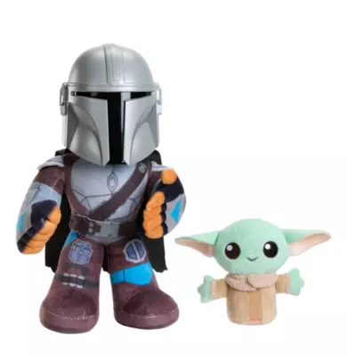 MATTEL Mandalorian And Grogu Clan Of Two Feature Soft Toys, Star Wars 3 MATTEL Mandalorian And Grogu Clan Of Two Feature Soft Toys, Star Wars