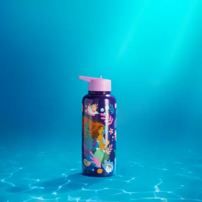 Disney Store The Little Mermaid Stainless Steel Water Bottle With Built-In Straw, Live Action Film 4 Disney Store The Little Mermaid Stainless Steel Water Bottle With Built-In Straw, Live Action Film - Image 2