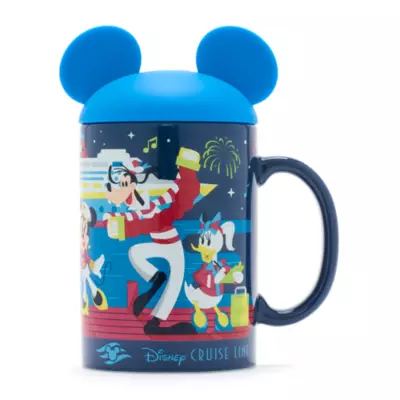 Disney Store Mickey And Friends Disney Cruise Line Mug With Lid 3 Disney Store Mickey And Friends Disney Cruise Line Mug With Lid