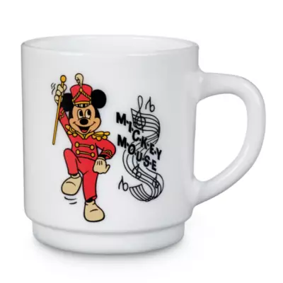 Disney Store Mickey Mouse The Band Concert Milk Glass 3 Disney Store Mickey Mouse The Band Concert Milk Glass