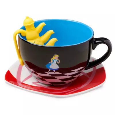 Disney Store Alice In Wonderland Mug, Saucer, And Tea Infuser Set 5 Disney Store Alice In Wonderland Mug, Saucer, And Tea Infuser Set - Image 3