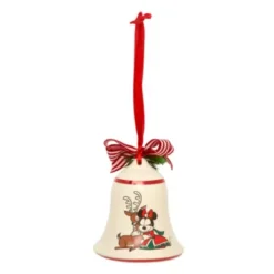 Disney Store Mickey And Minnie Vintage Christmas Bell Hanging Ornament 5 Disney Store Mickey And Minnie Vintage Christmas Bell Hanging Ornament -Disney 465063295068 1