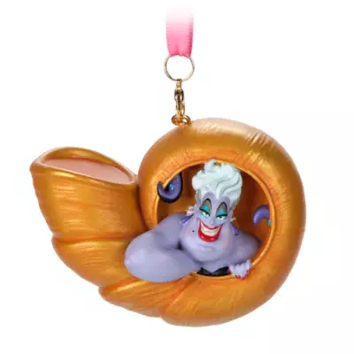 Disney Store Ursula Shell Hanging Ornament, The Little Mermaid 3 Disney Store Ursula Shell Hanging Ornament, The Little Mermaid