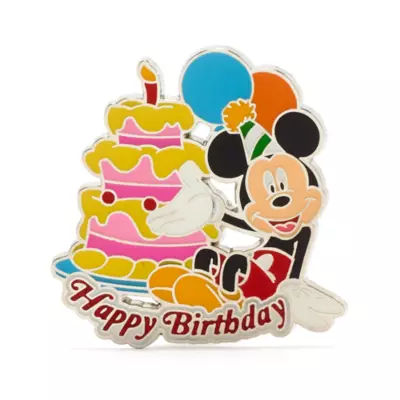 Disney Store Mickey Mouse Birthday Pin 3 Disney Store Mickey Mouse Birthday Pin