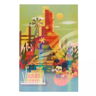 Disney Parks Postcards By Joey Chou, Set Of 5 6 Disney Parks Postcards By Joey Chou, Set Of 5 - Image 4