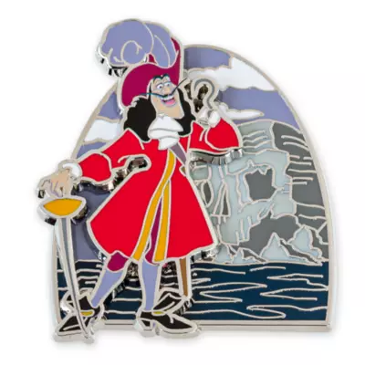 Disney Store Captain Hook Disney Villains Pin, Peter Pan 3 Disney Store Captain Hook Disney Villains Pin, Peter Pan