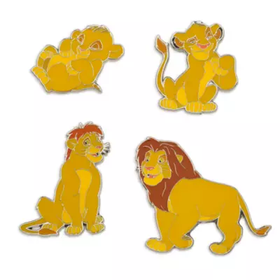Disney Store Simba Pin Set, The Lion King 3 Disney Store Simba Pin Set, The Lion King