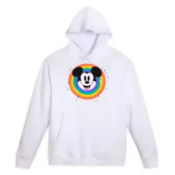 Disney Store Mickey Mouse Disney Pride Pullover Hooded Sweatshirt For Adults